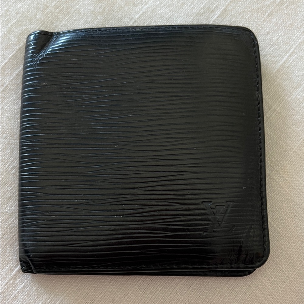 Louis Vuitton Black Textured Card Holder